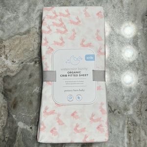 Pottery Barn Kids Organic Crib fitted sheet NWT